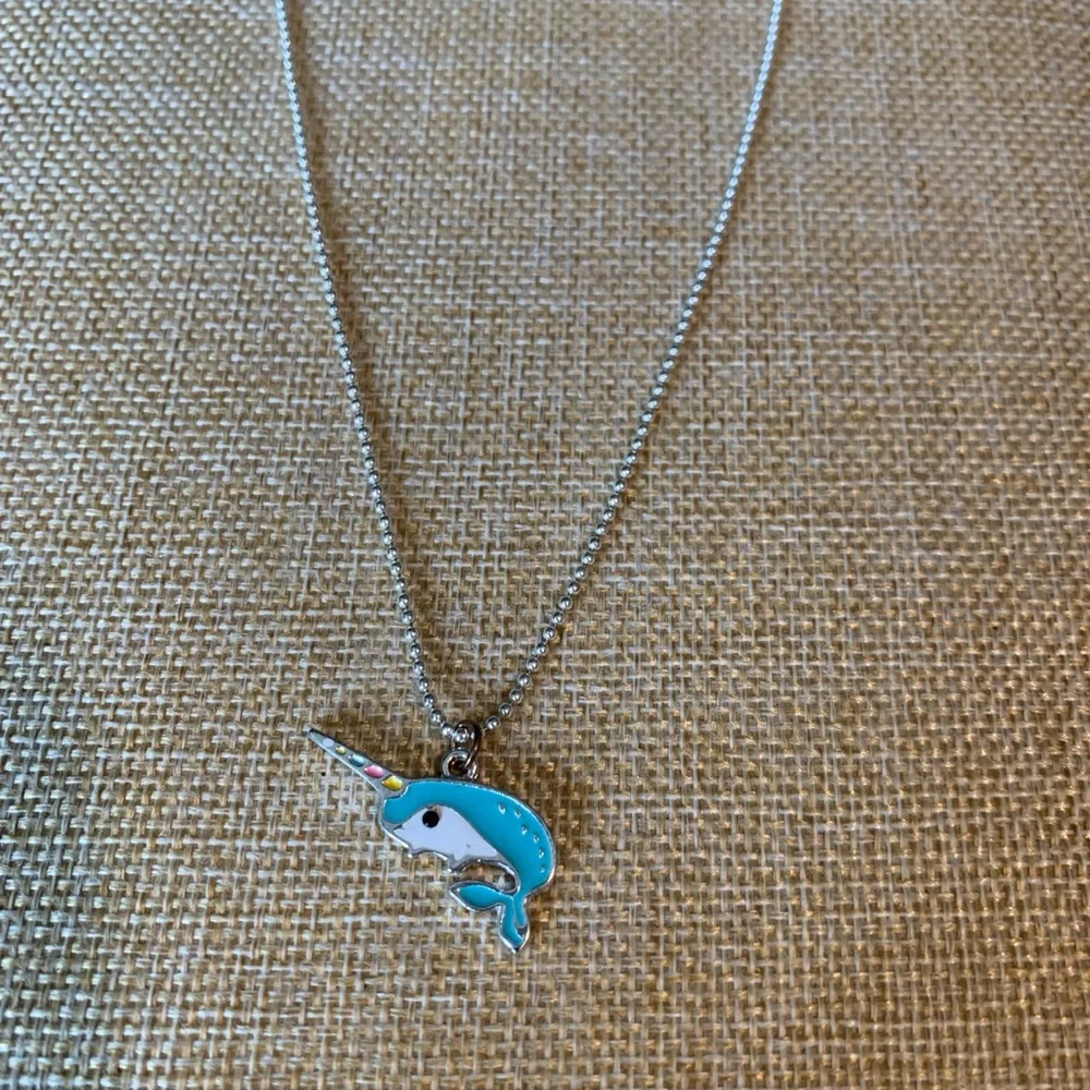 Enamel Narwhal Necklace
